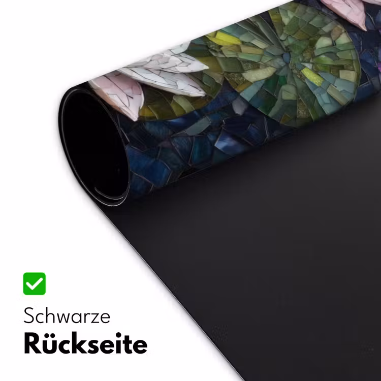 Glasstukjes - Leliebladeren - Vis - Oranje Muismat XXL klein -ysfeer2_duits