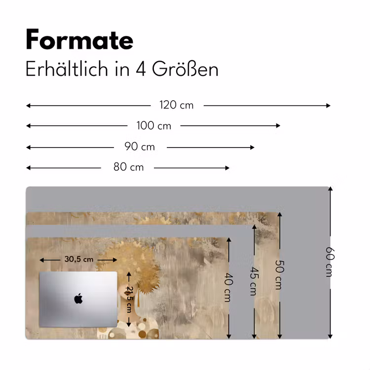 Goud - Portret - Vrouw Muismat XXL klein -ysfeer5_duits