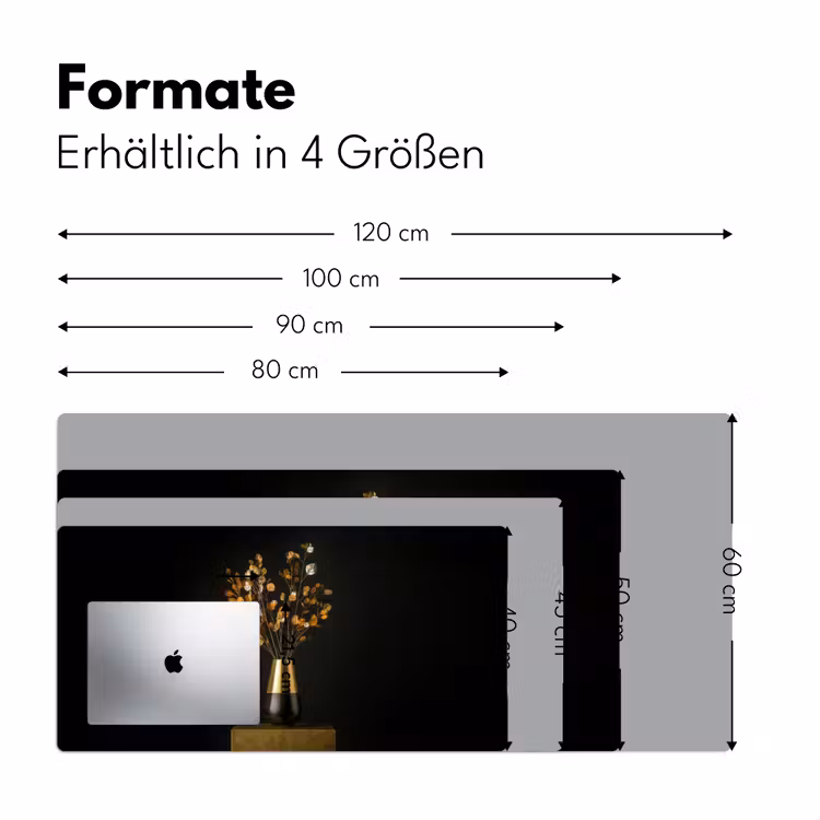 Goudbruine - Bladeren - Vaas - Herfstachtig Muismat XXL klein -ysfeer5_duits