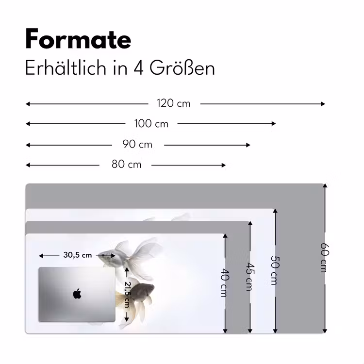 Goudvissen - Modern - Wit Muismat XXL klein -ysfeer5_duits