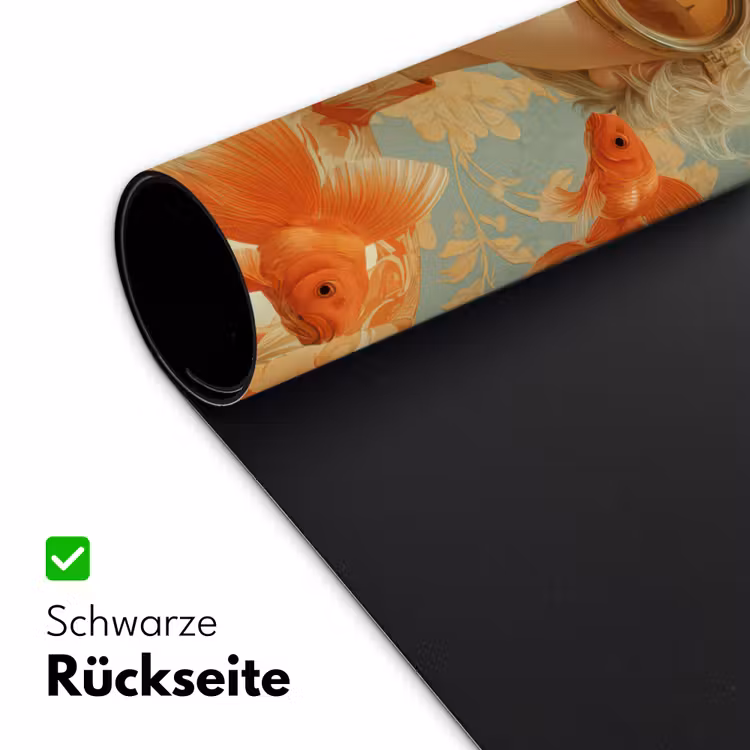 Goudvissen - Oranje - Vrouw - Blond Muismat XXL klein -ysfeer2_duits