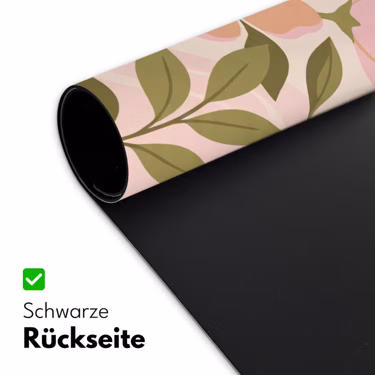 Grafisch - Bloemen - Roze Muismat XXL klein -ysfeer2_duits