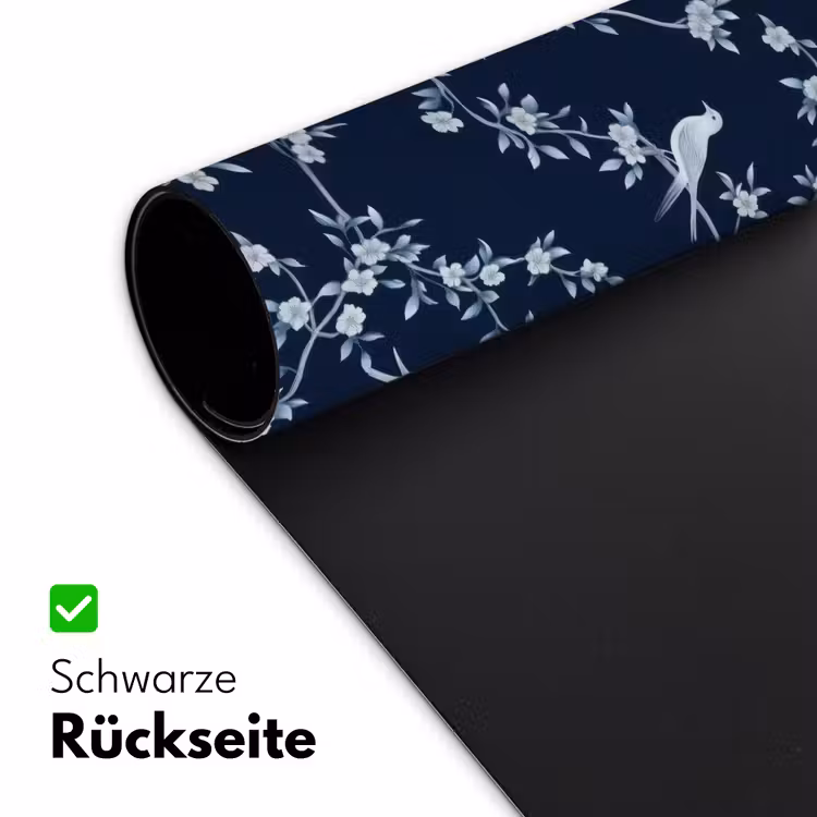 Grafisch - Bloesemtak - Blauw Muismat XXL klein 681 -ysfeer2_duits