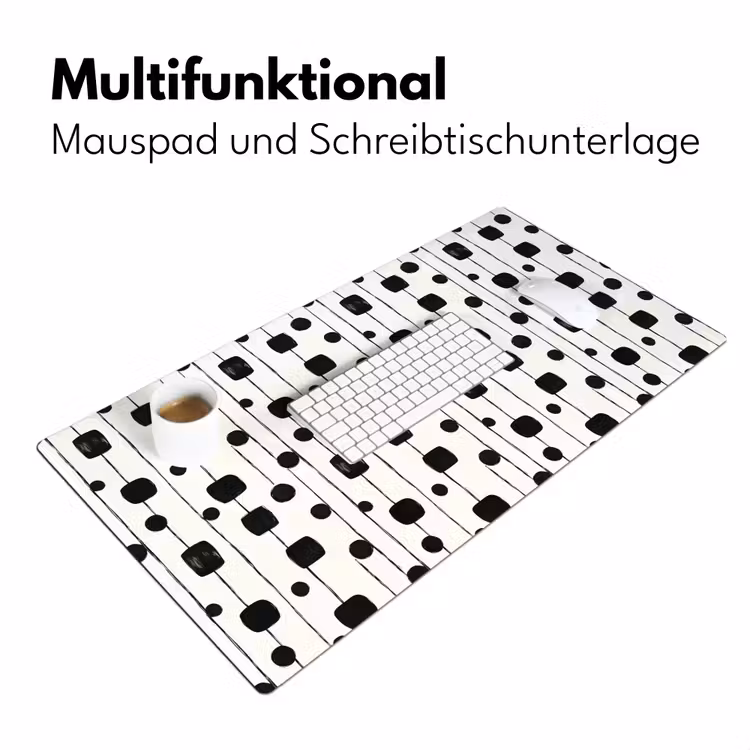 Grafisch - Modern - Zwart Muismat XXL klein 681 -ysfeer4_duits