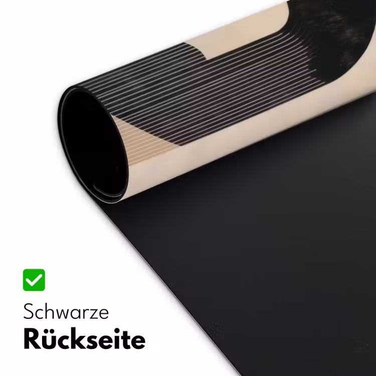 Grafisch gebogen motief - Beige Muismat XXL klein -ysfeer2_duits