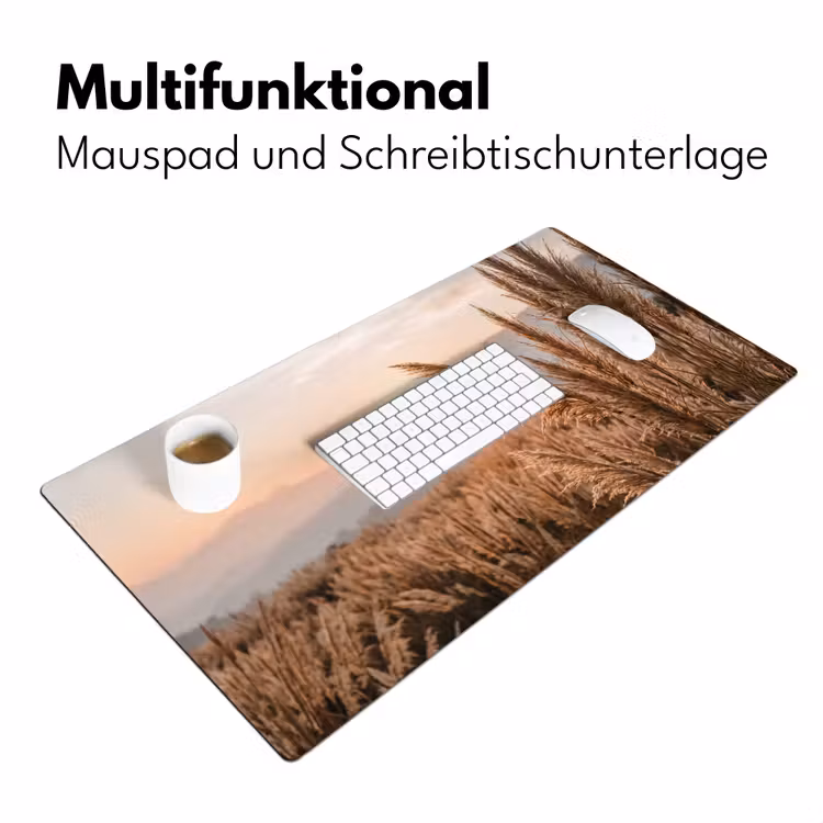Gras - Veld - Zon - Natuur Muismat XXL klein -ysfeer4_duits