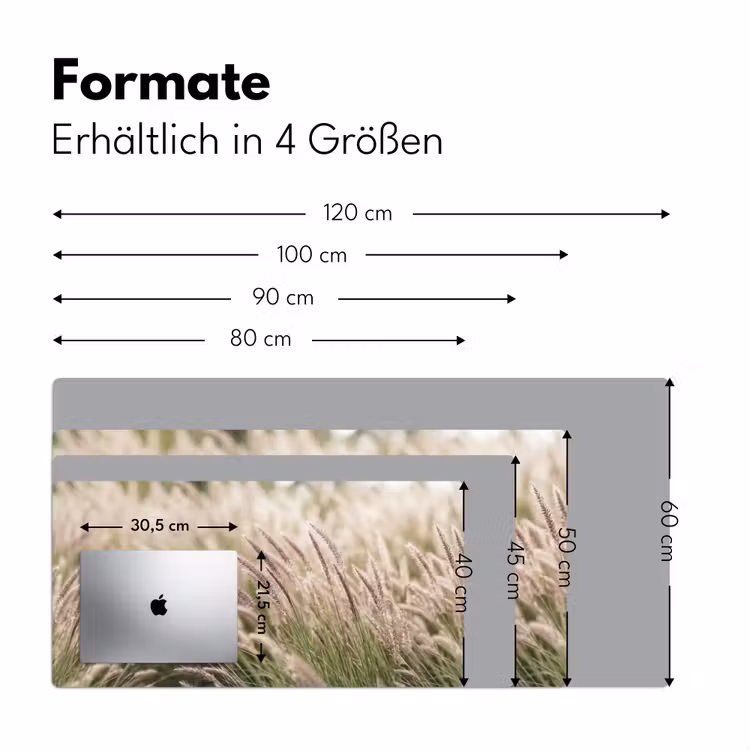 Gras - Close up - Groen Muismat XXL klein -ysfeer5_duits