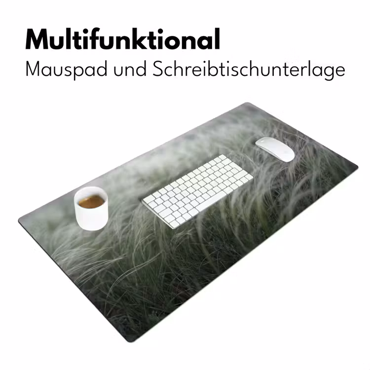 Gras - Wazig - Natuur - Groen - Zacht Muismat XXL klein -ysfeer4_duits
