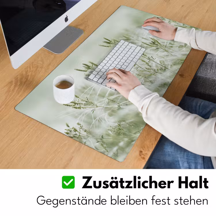 Grassen - Minimalistisch - Groen Muismat XXL klein -ysfeer3_duits