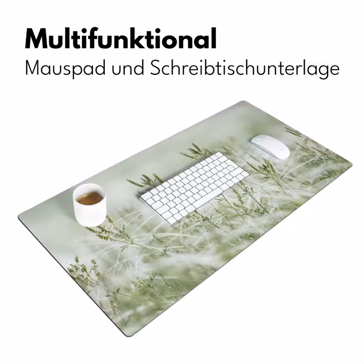Grassen - Minimalistisch - Groen Muismat XXL klein -ysfeer4_duits