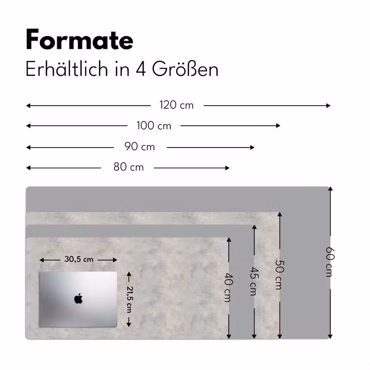 Grijs - Beton - Industrieel Muismat XXL klein 681 -ysfeer5_duits