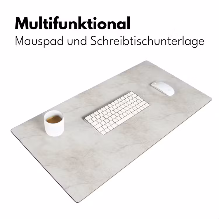 Grijs - Marmer - Aders Muismat XXL klein 681 -ysfeer4_duits