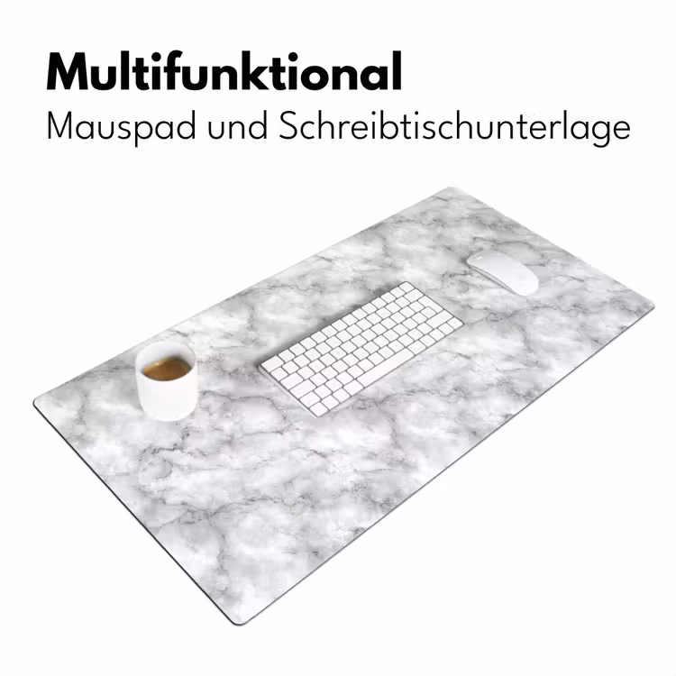 Grijs - Marmer - Klassiek - Aders Muismat XXL klein 681 -ysfeer4_duits