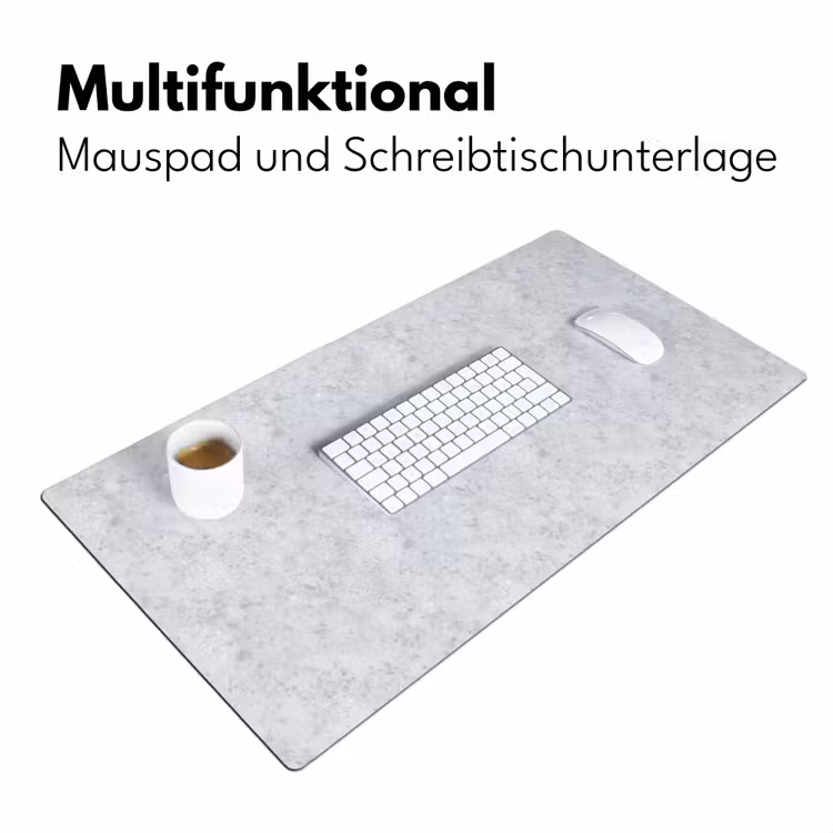 Grijs - Terrazzo-effect - Beton Muismat XXL klein 681 -ysfeer4_duits