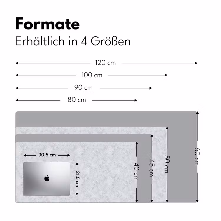 Grijs - Terrazzo-effect - Beton Muismat XXL klein 681 -ysfeer5_duits