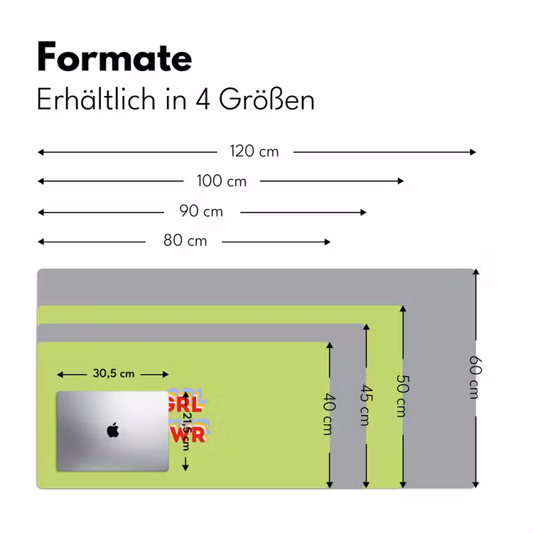 Grl pwr - Groen - Rood - 3D Muismat XXL klein -ysfeer5_duits