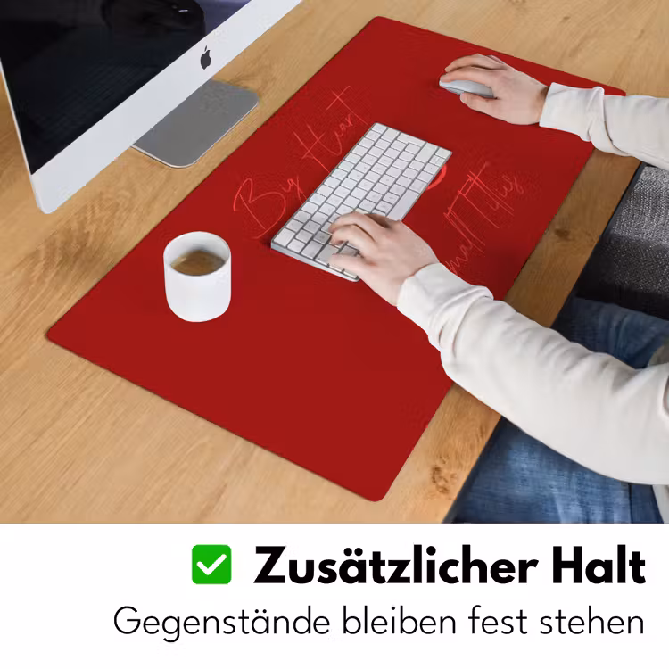 big heart small titties - Hart - Rood Muismat XXL klein -ysfeer3_duits