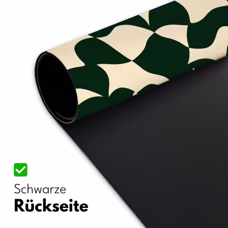 Groen - Organische vlakken - Crème Muismat XXL klein 681 -ysfeer2_duits