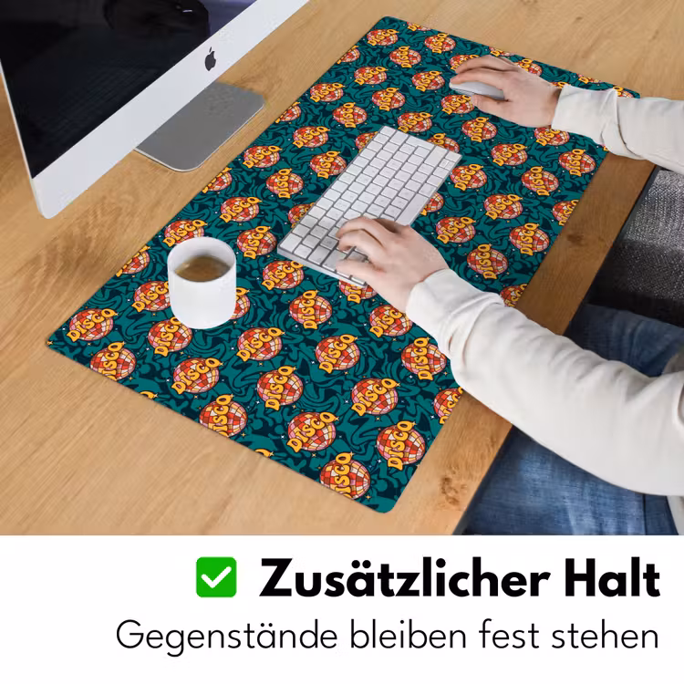 Groen - Disco - Patroon Muismat XXL klein 681 -ysfeer3_duits