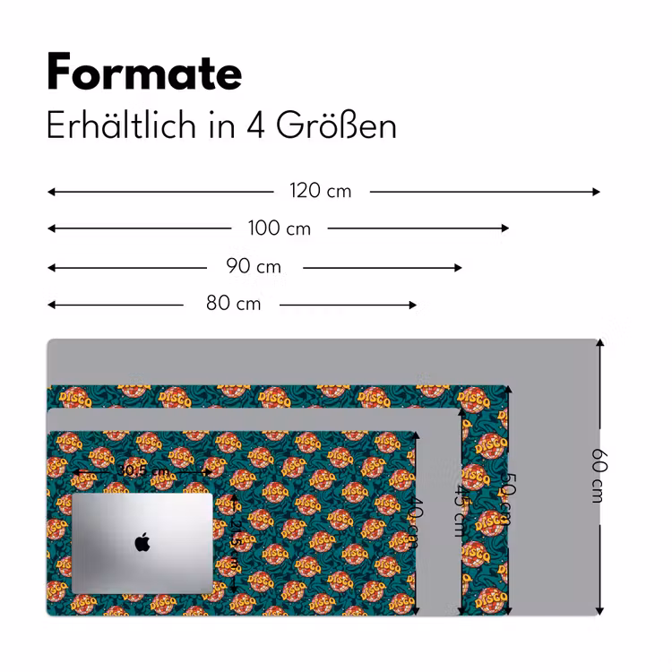Groen - Disco - Patroon Muismat XXL klein 681 -ysfeer5_duits