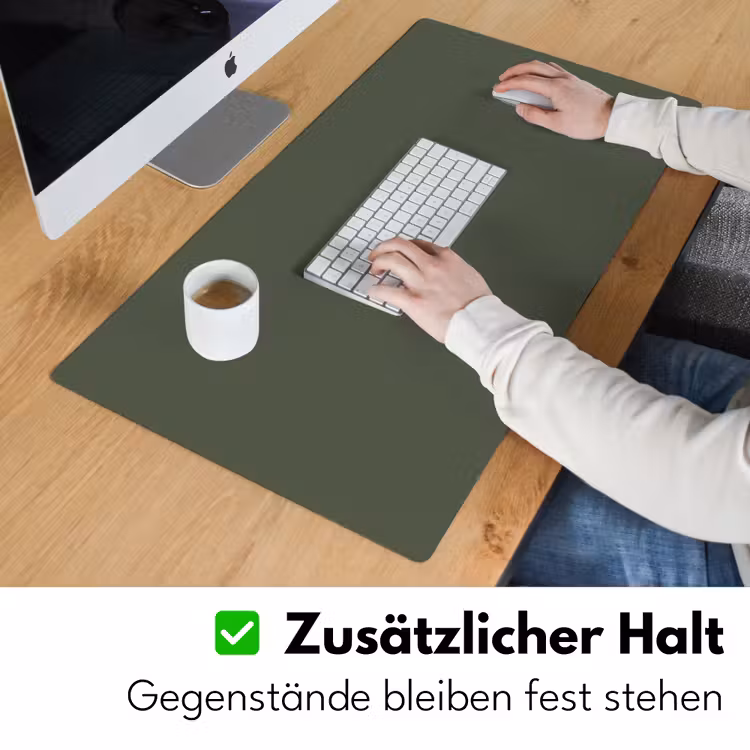 Groen - Effen kleur - Olijfgroen Muismat XXL klein -ysfeer3_duits