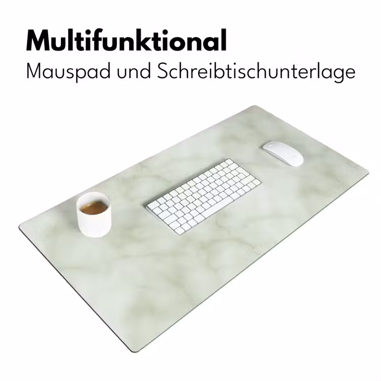 Groen - Marmer - Aders Muismat XXL klein 681 -ysfeer4_duits
