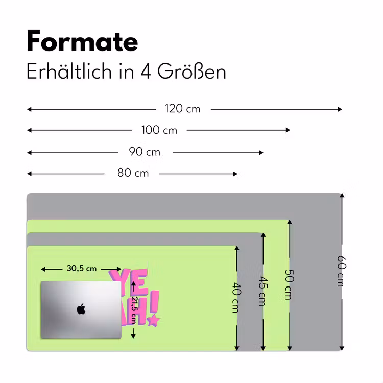 Groen - Neon - Quote Muismat XXL klein -ysfeer5_duits