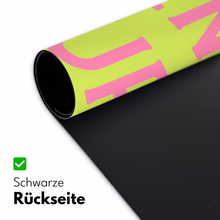 Groen - Roze bonjour - art-deco Muismat XXL klein -ysfeer2_duits