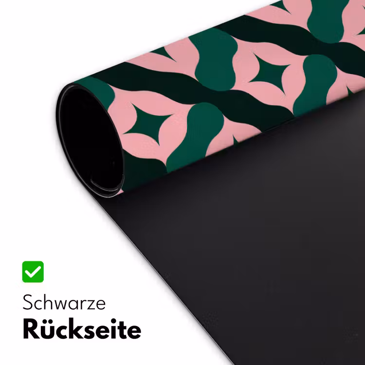 Groen - Roze - Retro - Sterren Muismat XXL klein 681 -ysfeer2_duits