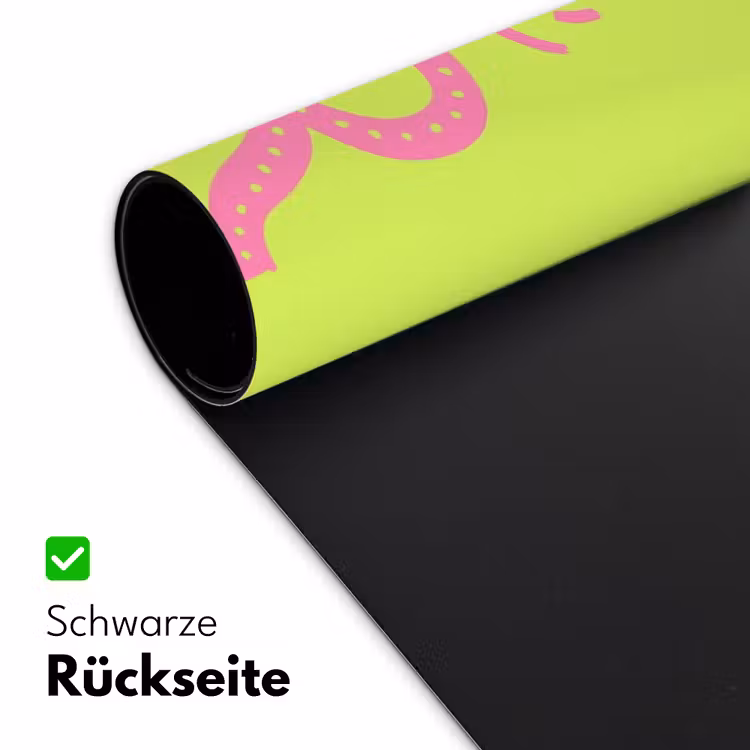 Groen - Smiley - Bonjour - Roze Muismat XXL klein -ysfeer2_duits