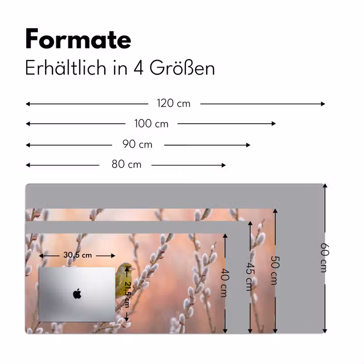 Groenling - Katjes - Lente - Natuur - Zacht Muismat XXL klein -ysfeer5_duits
