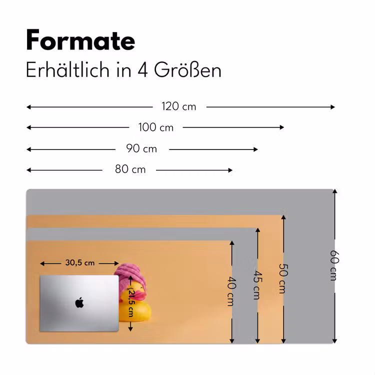 Badeend - Handdoek - Kleurrijk Muismat XXL klein -ysfeer5_duits