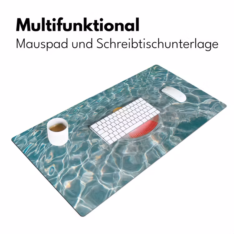 Badeend - Zwemband - Geel Muismat XXL klein -ysfeer4_duits