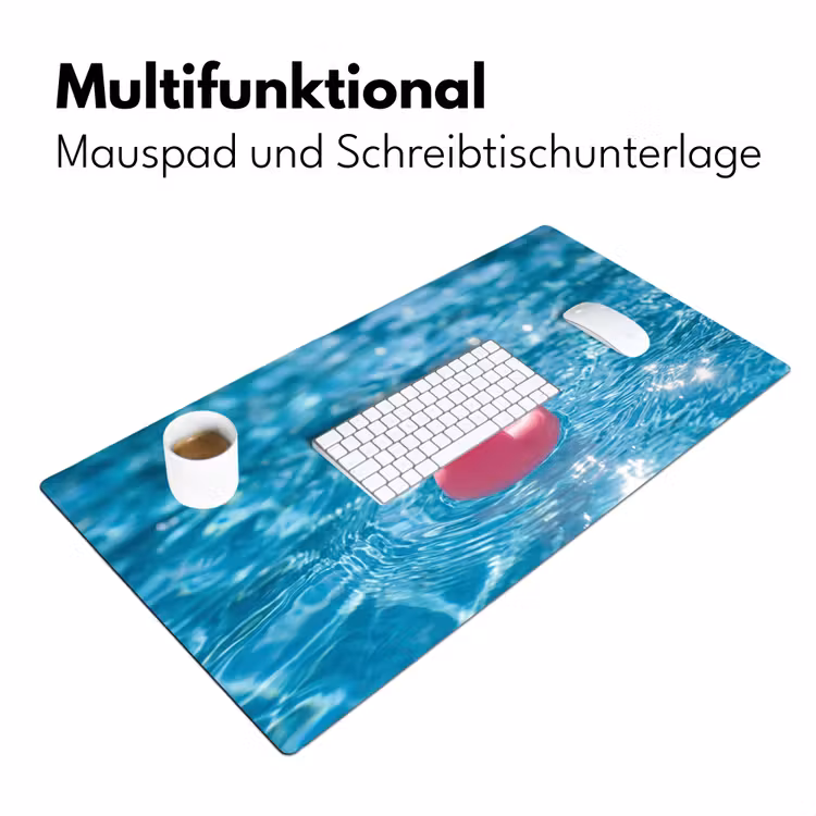 Badeend - Dobberend - Roze Muismat XXL klein -ysfeer4_duits