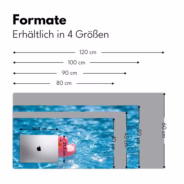 Badeend - Dobberend - Roze Muismat XXL klein -ysfeer5_duits