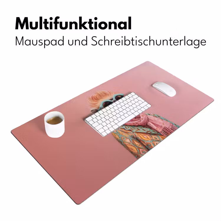Sjaal - Aap - Zonnebril - Jasje Muismat XXL klein -ysfeer4_duits