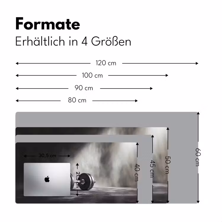 Halter - Gewichten - Zwart Muismat XXL klein -ysfeer5_duits