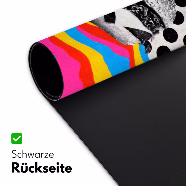 Hamburger - Stippen - Golven - Kleuren Muismat XXL klein -ysfeer2_duits