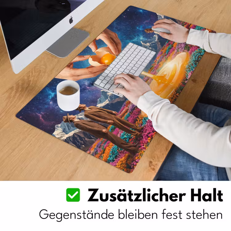 Schreibtischunterlage - Hände – Ei – Surrealismus - Handen - Ei - Surrealisme Muismat XXL klein