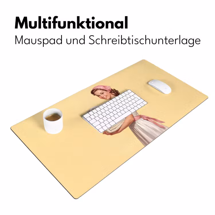 Handdoeken - Vrouw - Jurk - Roze Muismat XXL klein -ysfeer4_duits