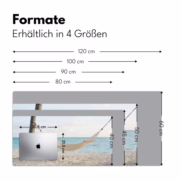 Hangmat - Strand - Wit Muismat XXL klein -ysfeer5_duits