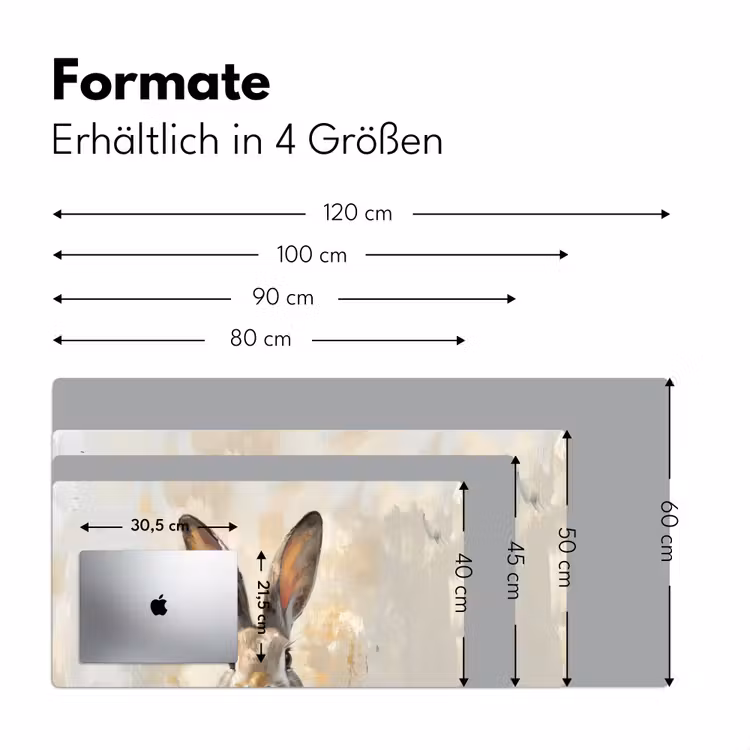 Haas - Oren - Bruin Muismat XXL klein -ysfeer5_duits
