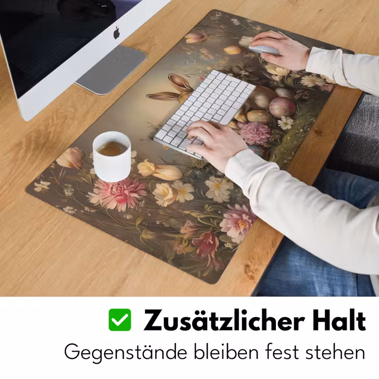 Haas - Stilleven - Bloemen Muismat XXL klein -ysfeer3_duits