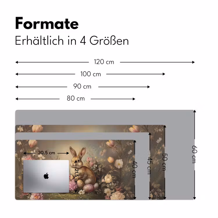 Haas - Stilleven - Bloemen Muismat XXL klein -ysfeer5_duits