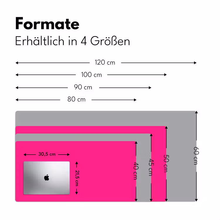 Hot - Fuchsia - Roze Muismat XXL klein 681 -ysfeer5_duits