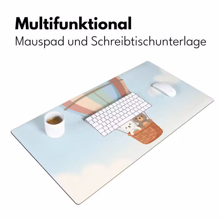 Luchtballon - Beren - Pastel Muismat XXL klein -ysfeer4_duits