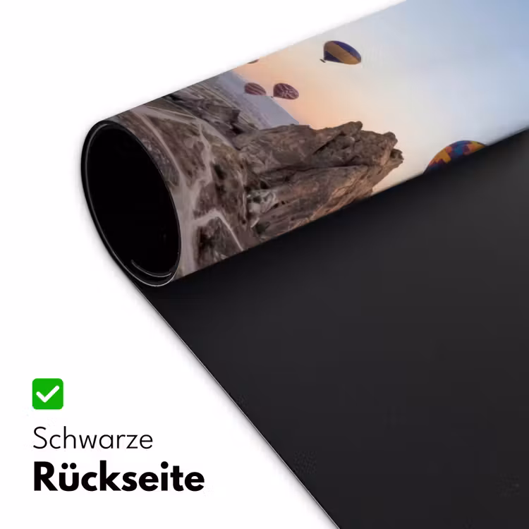 Luchtballonnen - Rotsen - Zonsopgang Muismat XXL klein -ysfeer2_duits