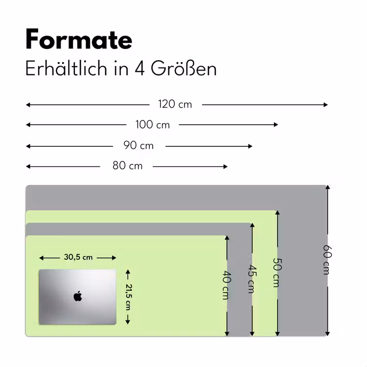 Light - Lime - Groen Muismat XXL klein 681 -ysfeer5_duits