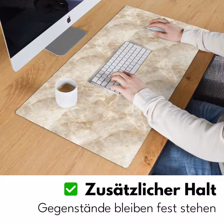 Lichtbeige - Onyx - Subtiel Muismat XXL klein 681 -ysfeer3_duits