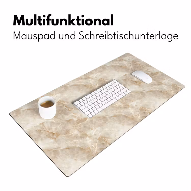 Lichtbeige - Onyx - Subtiel Muismat XXL klein 681 -ysfeer4_duits